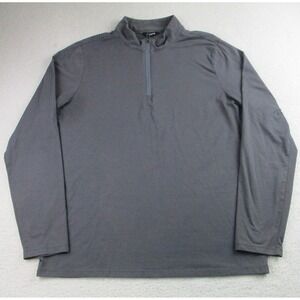 Cuts Clothing Pullover Mens XL Gray Pyca Pro Quarter Zip Long Sleeve Stretch